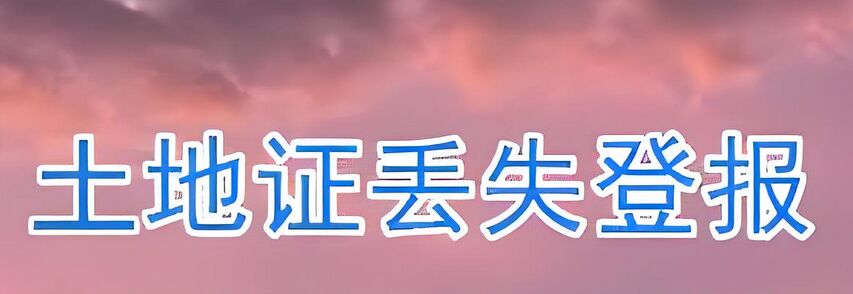 土地证丢失，如何进行登报流程：实时公告